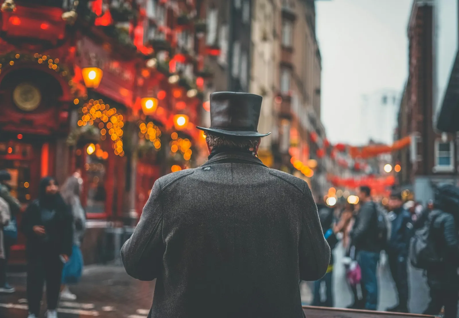 A magical-looking town street, placeholder photo